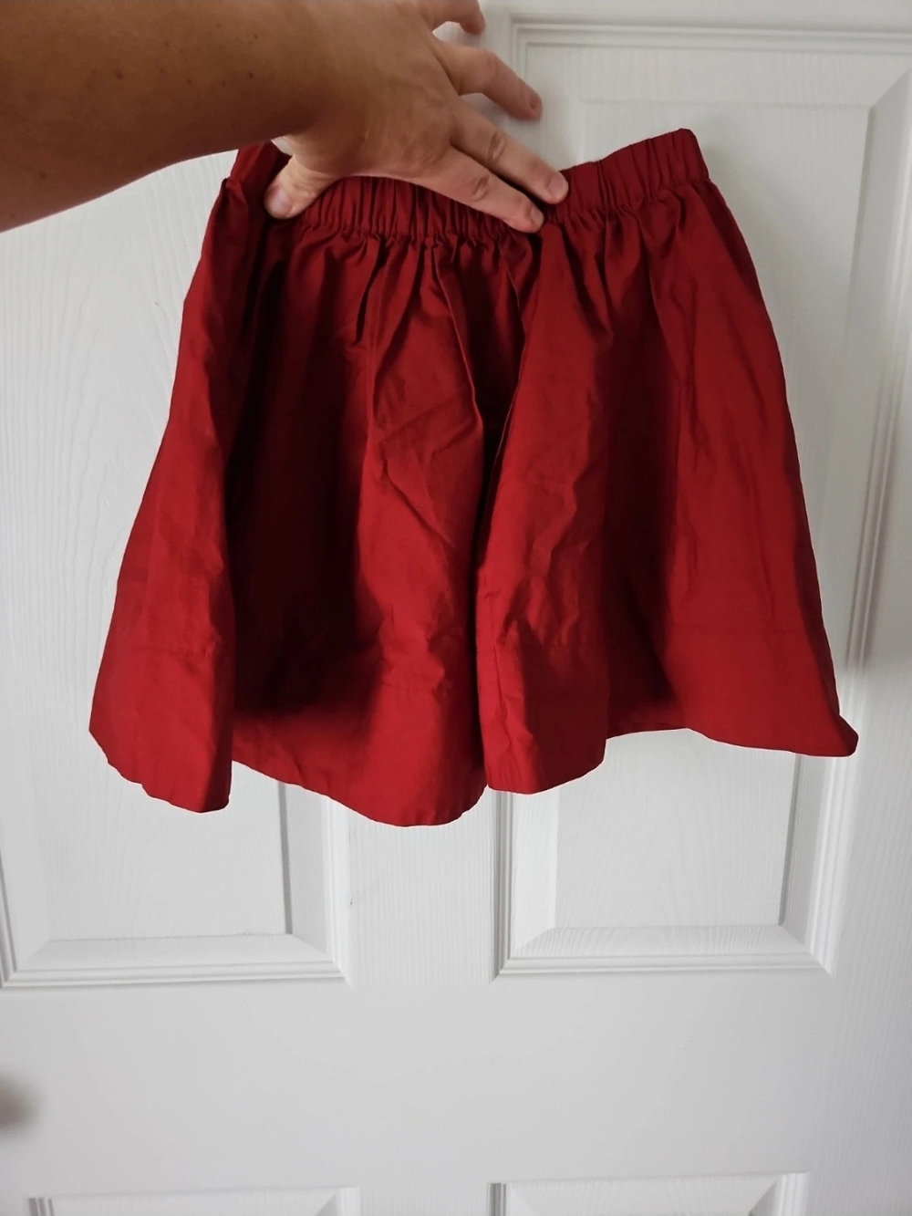 H&M Girls Red Elastic-Waist Flared Skirt